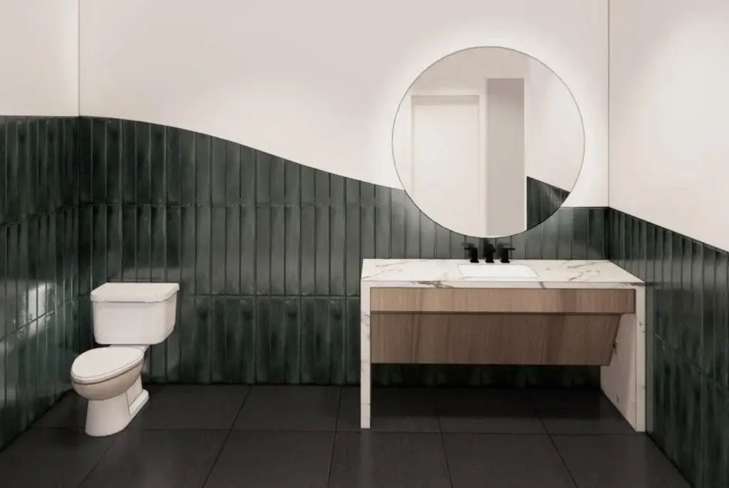page 25 restrooms west view